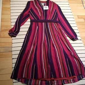 Long sleeved, stripped dress